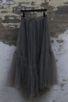 Marc Le Bihan patchwork layered skirt France Handmade MLB-2583-DUSTY GREY